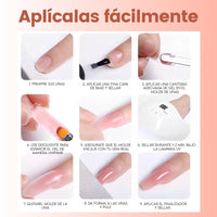 Unelle® Kit de Polygel con 3 Tonos + Lampara UV Gratis