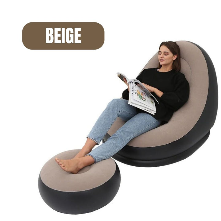 CozyFlex® Sillón Inflable de Terciopelo 2 en 1