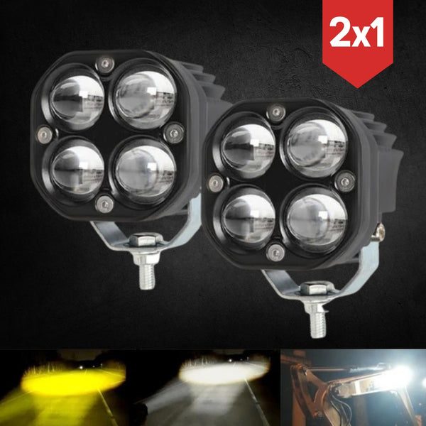 Luma® Exploradoras LED de 4 lupas para Moto 2x1