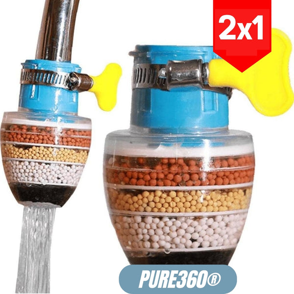 Pure360® Filtro Purificador de Agua para Grifo 2x1