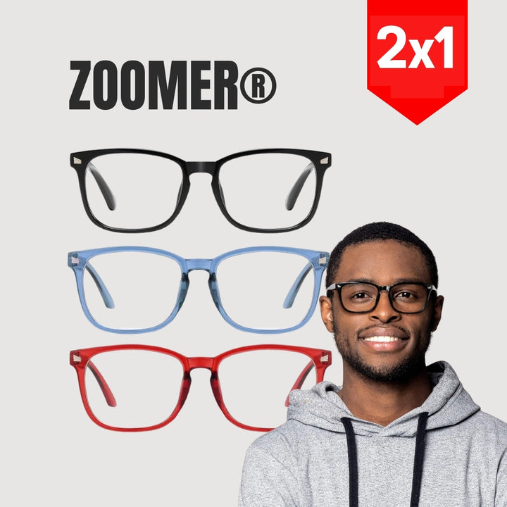 Zoomer® Gafas de Lectura con Bloqueo de Luz Azul 2x1