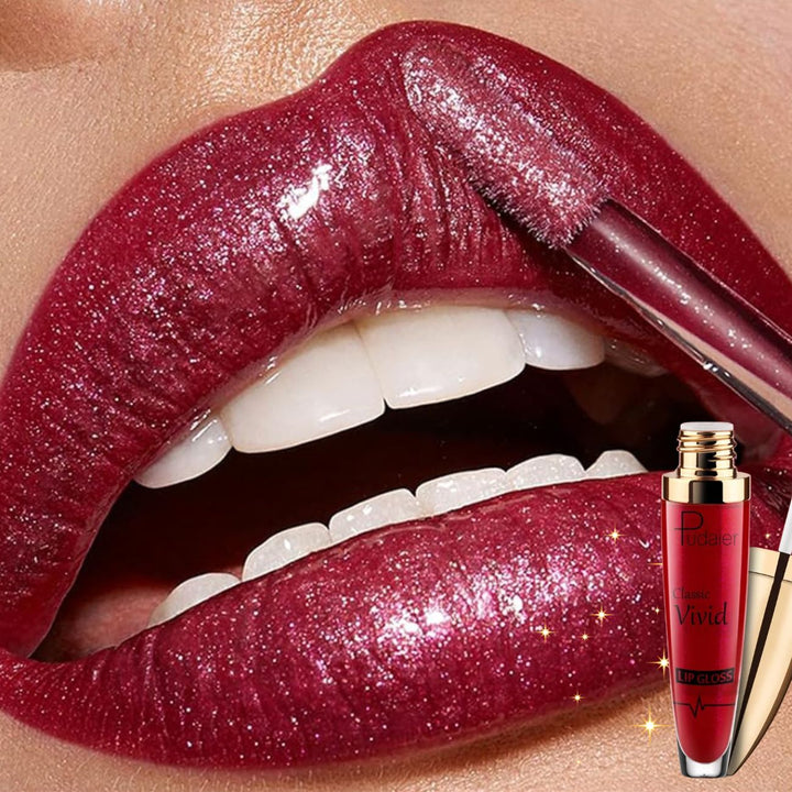 Pudaier® Labial 3D Mate con Infusión de Glitter Intransferible