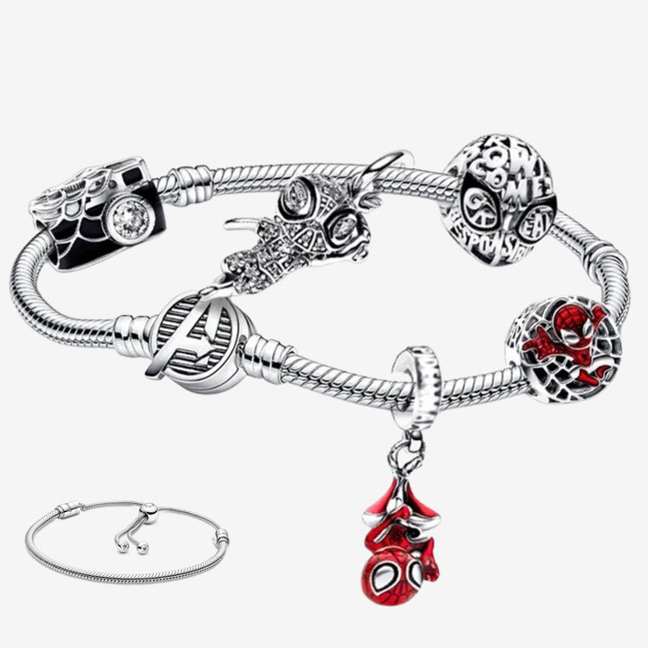 Aurora® Pulsera tipo Pandora + 5 Charms Gratis