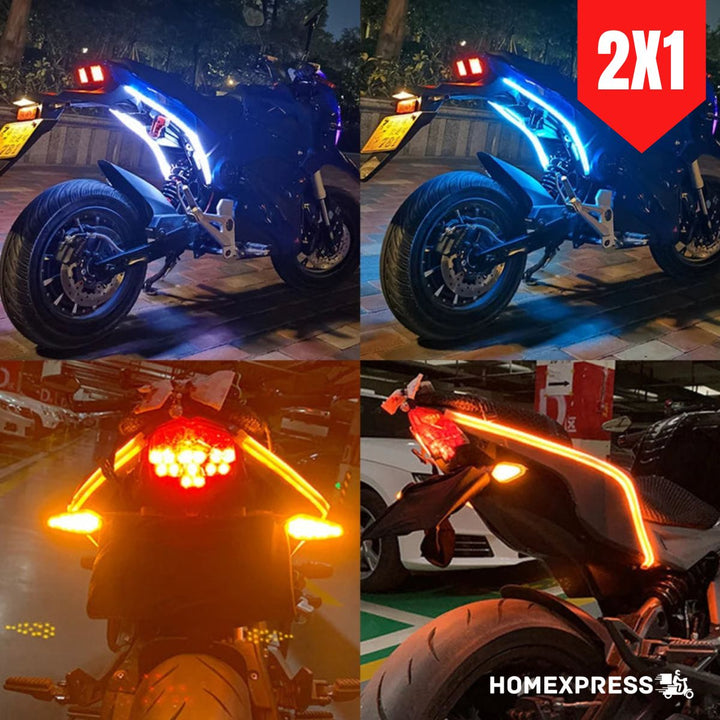 Lumix® Luces Led DRL para Moto 2x1 Azul - Amarillo