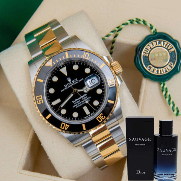 Reloj Rolex® Submariner + Perfume Sauvage Dior