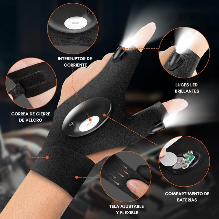 LuFlex® Guantes IP68 con Luces Led Integradas