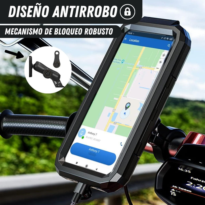 MotoGrip® Soporte Antirrobo de Teléfono para Moto