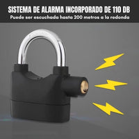 LockPro® Candado en Acero con Alarma Antirrobo