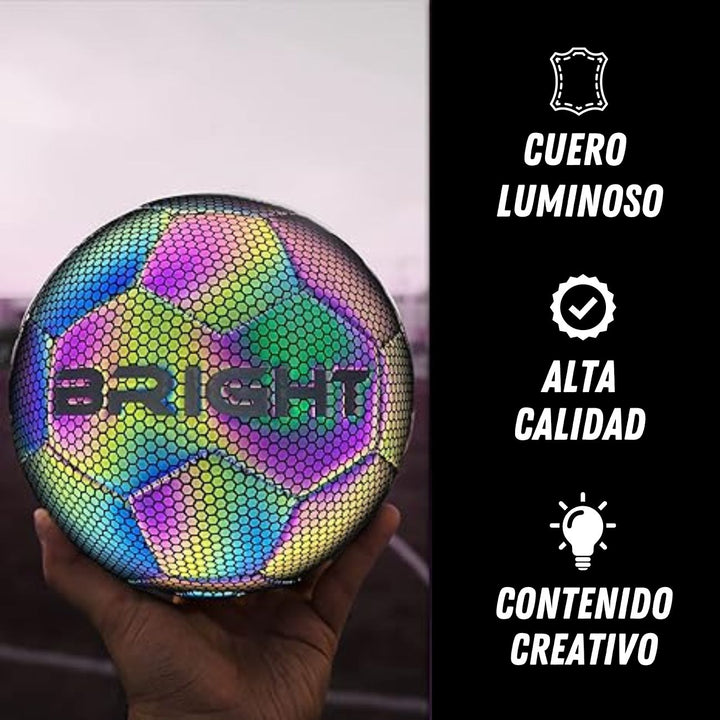 Bright™ Balón de Futbol Reflectivo y Holográfico