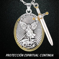 Aureo® Collar San Miguel Arcángel + Dije de Espada Gratis