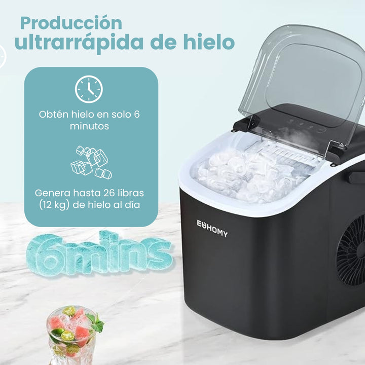 Icezy® Máquina de hacer Hielo Automática y Portátil