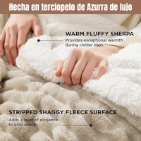 CozyWrap® Cobija Terciopelo Azurra + 2 Forros y Sobrecama Gratis