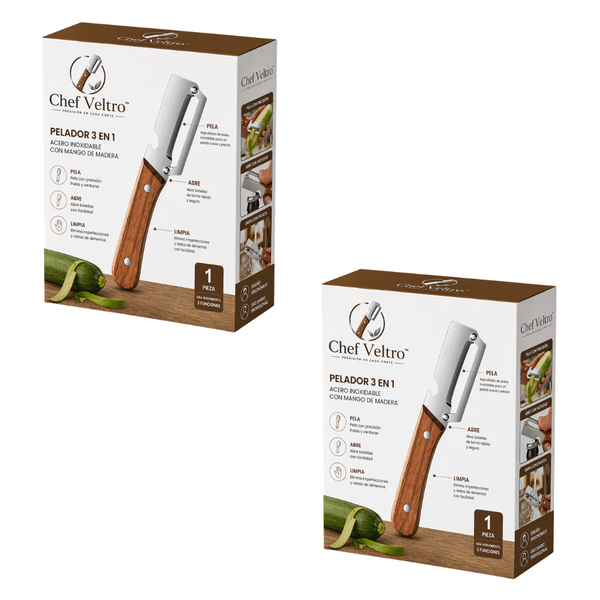 Cuchillo Pelador 3 En 1 Chef Veltro