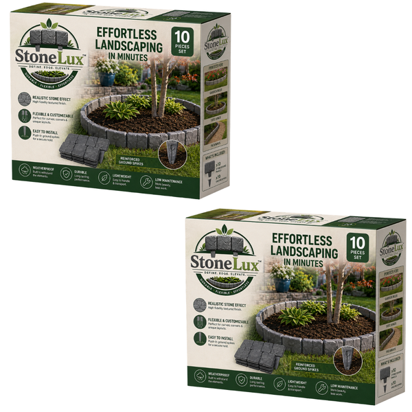 Pack De Vallas De Jardín Con Efecto De Piedra
