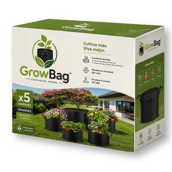GrowBag Kit De Bolsas De Cultivo x5