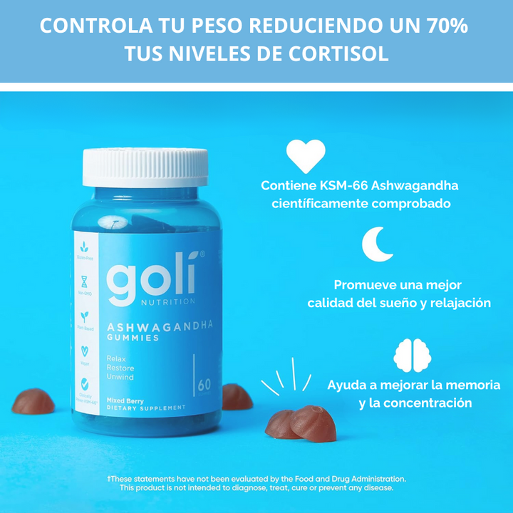 Goli® Gomitas de Ashwagandha con Vitamina D x 60 unidades