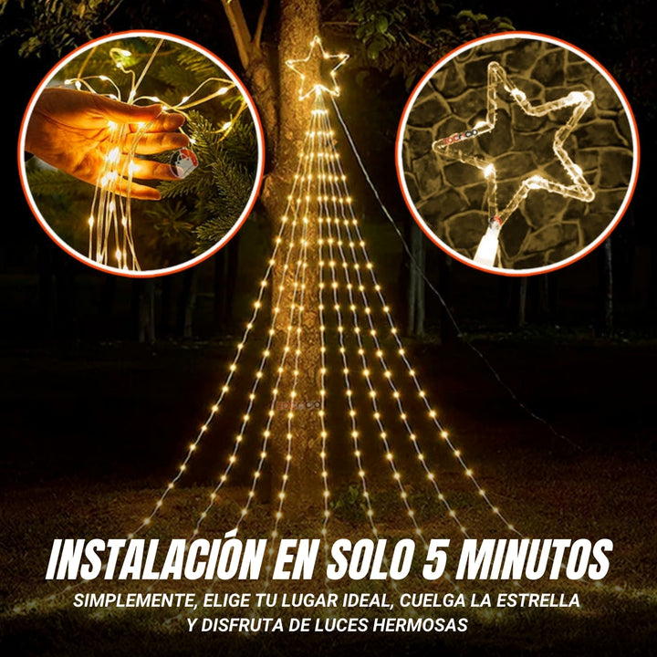 Starbell® Luces Led Efecto Cascada con Estrella