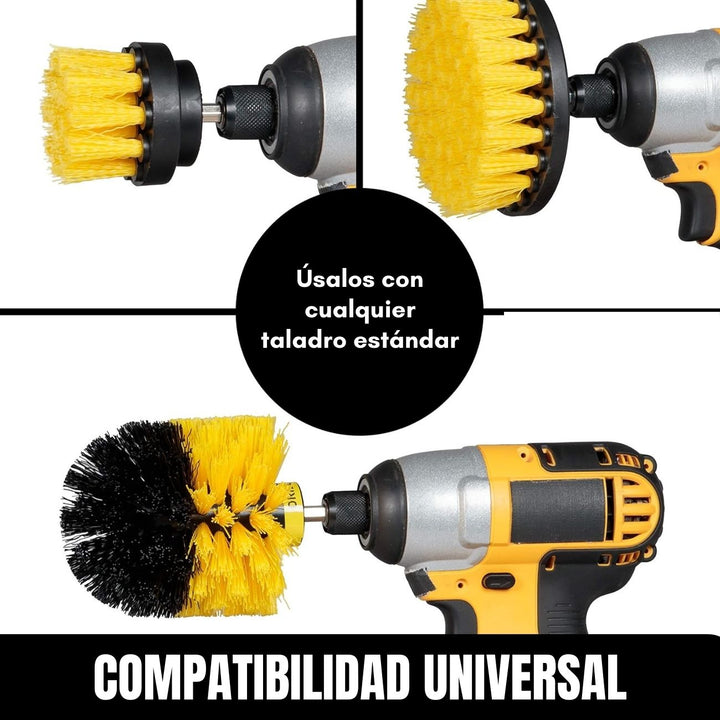 CleanMax® Set de Cepillos de Limpieza para Taladro 3x1