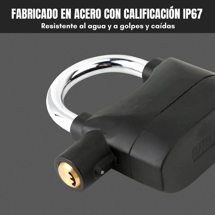 LockPro® Candado en Acero con Alarma Antirrobo