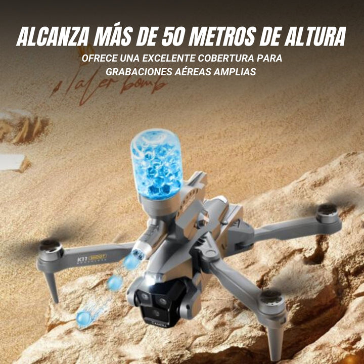 AeroMax® Dron con Disparador Hidrogel y 3 Cámaras