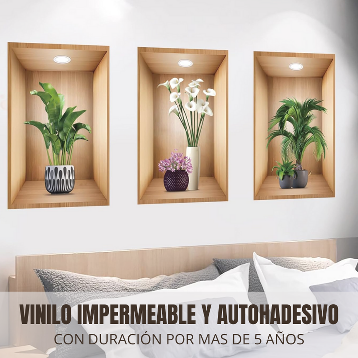 EcoArt® 3D Kit de 3 adhesivos decorativos