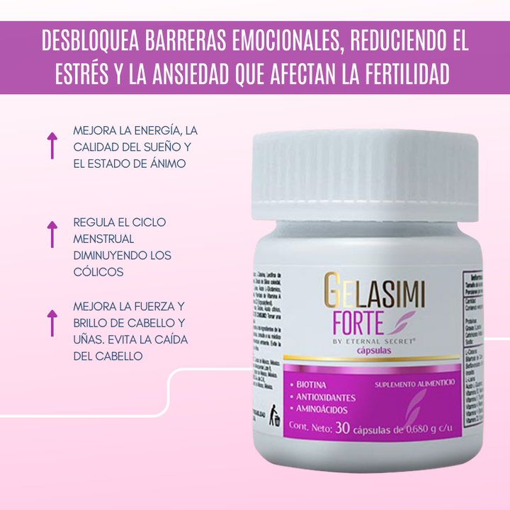 Gelasimi Forte® Pastillas Virales para quedar Embarazada x30 Cápsulas