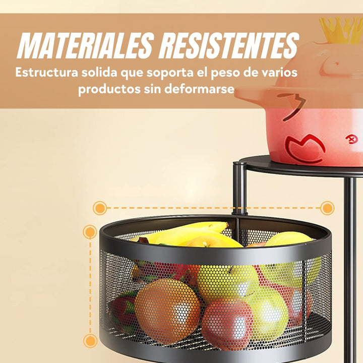 Orbis® Estante Giratorio de 3 Niveles para Cocina