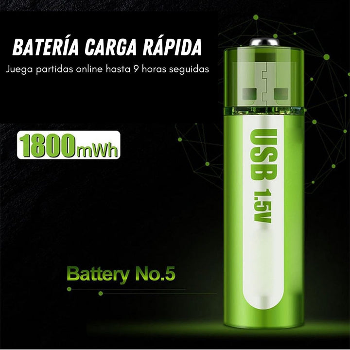 PowerUp® Pilas de Larga Duración Recargables por USB