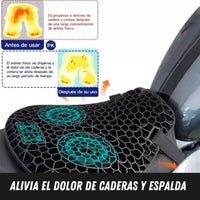 MotoCush® Cojín Premium Antideslizante para Moto