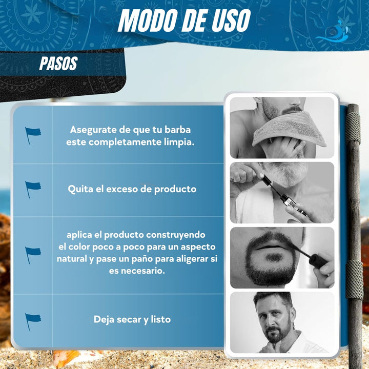 Denso® Rímel de Cobertura Rápida para Barba