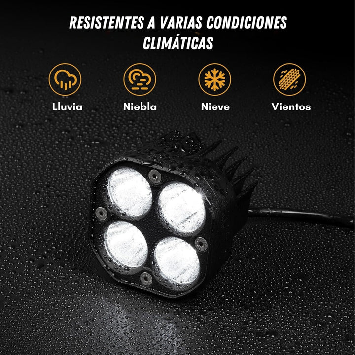 Luma® Exploradoras LED de 4 lupas para Moto 2x1