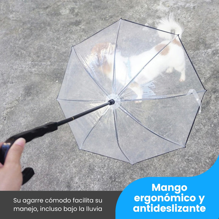 PetDome® Paraguas Transparente con Correa para Perro