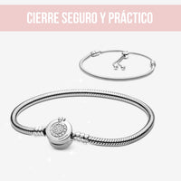 Aurora® Pulsera tipo Pandora + 5 Charms Gratis