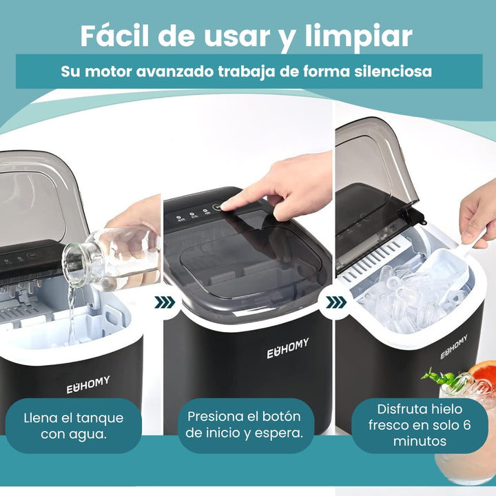 Icezy® Máquina de hacer Hielo Automática y Portátil