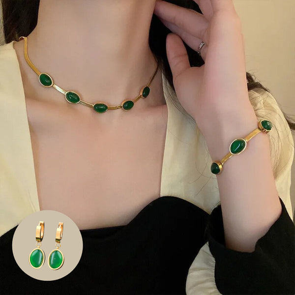 Greenglow® Set de Collar + Brazalete y Pendientes Gratis