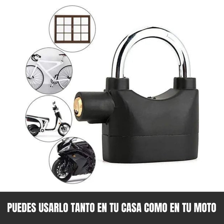 LockPro® Candado en Acero con Alarma Antirrobo