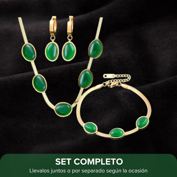 Greenglow® Set de Collar + Brazalete y Pendientes Gratis