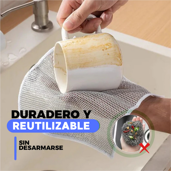 CleanFlex - Paños en acero inoxidable x 10 unidades