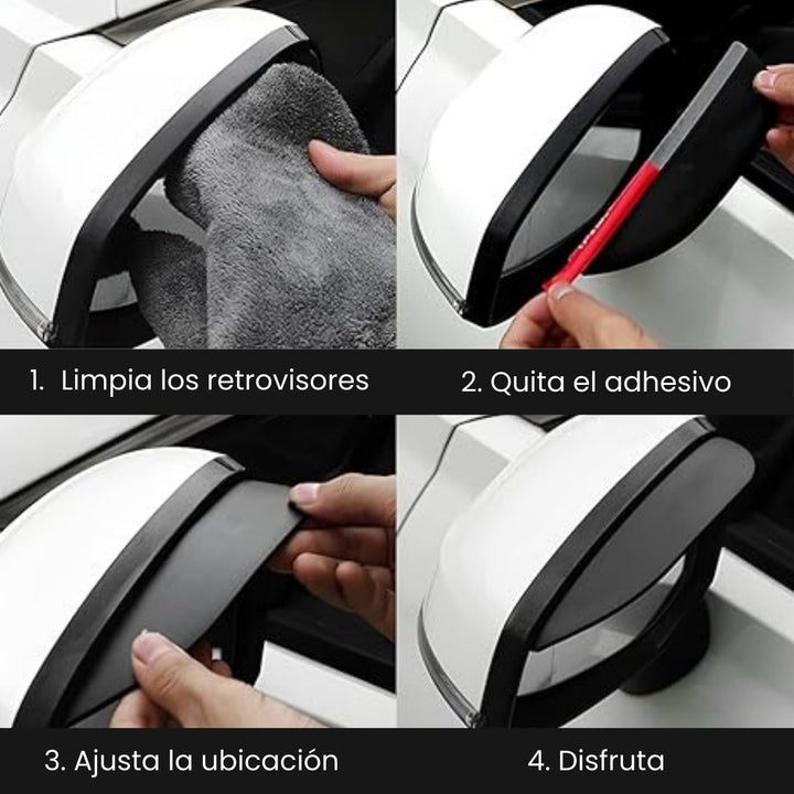 Droplex® Kit de Protectores de Lluvia para Retrovisor de Auto