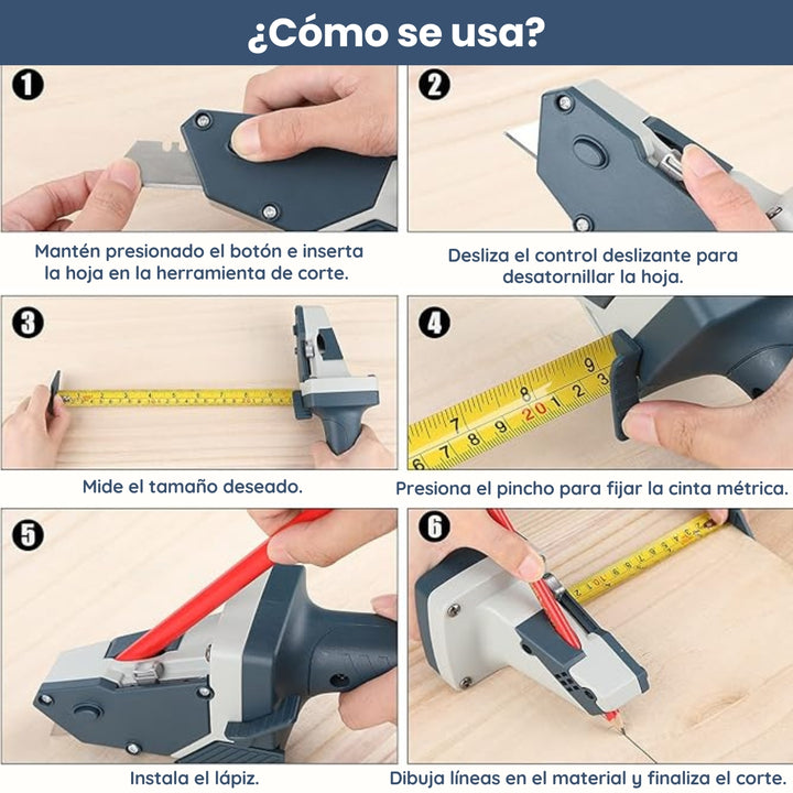 Cutrex® Cortador de Drywall con Cinta Métrica