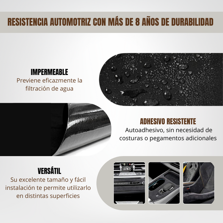 FlexVelvet® Rollo de Gamuza Alcántara para Auto x 3 Metros