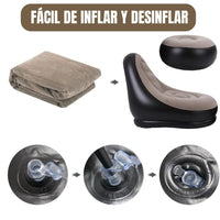 CozyFlex® Sillón Inflable de Terciopelo 2 en 1