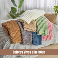 CozyWrap® Cobija Terciopelo Azurra + 2 Forros y Sobrecama Gratis