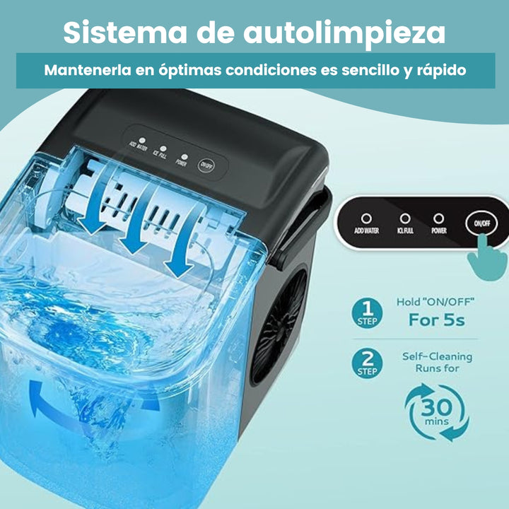Icezy® Máquina de hacer Hielo Automática y Portátil