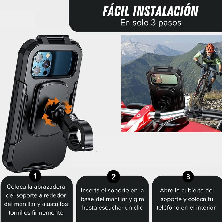 MotoGrip® Soporte Antirrobo de Teléfono para Moto