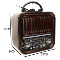 Veltra® Radio Vintage Recargable con Bluetooth