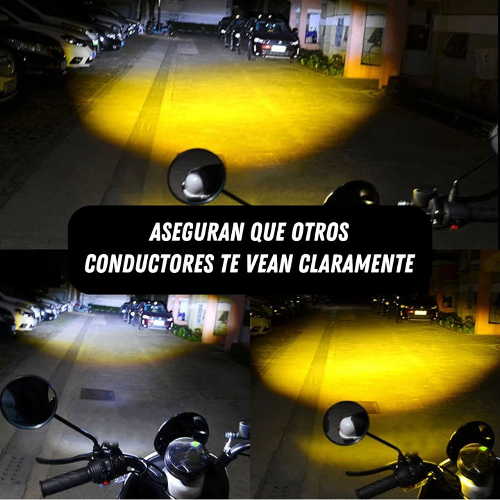 Luma® Exploradoras LED de 4 lupas para Moto 2x1