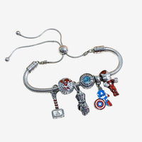 Aurora® Pulsera tipo Pandora + 5 Charms Gratis