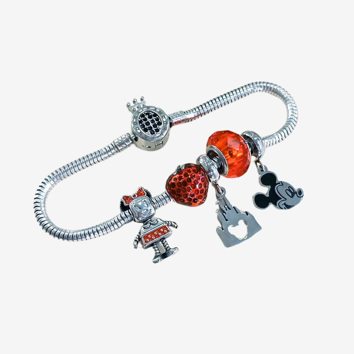 Aurora® Pulsera tipo Pandora + 5 Charms Gratis