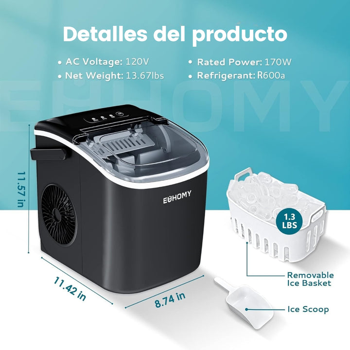 Icezy® Máquina de hacer Hielo Automática y Portátil